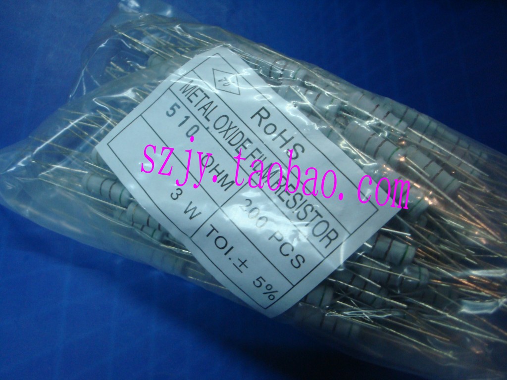 3W510R Carbon Film Resistor 5 1R 51R 5 1K 51K 510K 5% 200 pcs