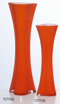 Creative orange green glass vase flaring hydroponics hotel accessories modern European living room counter ornaments