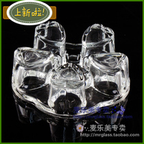 Spring New Fashion Restaurant Hotel lead-free glass heating insulation texture flower and plant seat heart-shaped teapot and other other