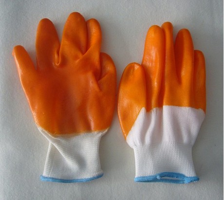 PVC rubber gloves work gloves PVC full hanging beef tendon dipped glue coated wear-resistant non-slip anti-cutting labor insurance gloves