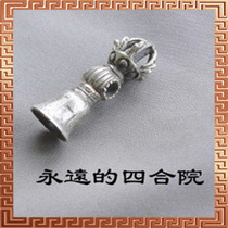 Sihyuan 29mm old silver diamond Bell 99 sterling silver instruments DIY Beed rosary accessories special offer