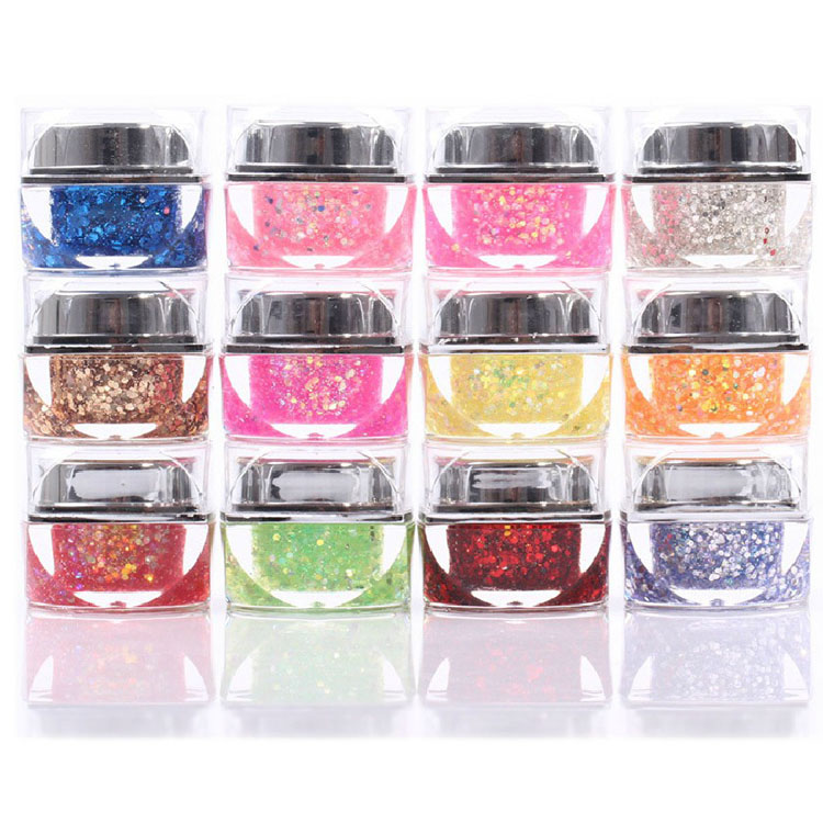 Nail art phototherapy glue sequins color glue solid color solid color wholesale glass shop special non-removable gradient diamond 12 set
