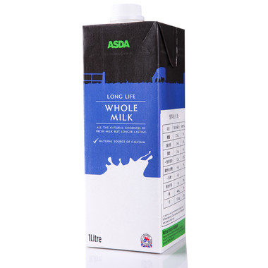 ASDA 艾思达 全脂牛奶 1L
