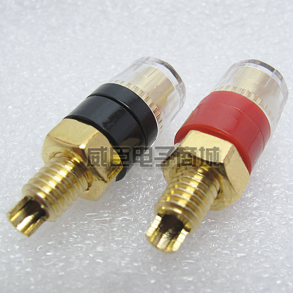 Professional sound power amplifier speaker power connector wiring terminal 6mm pure copper gilded banana plug socket NEW