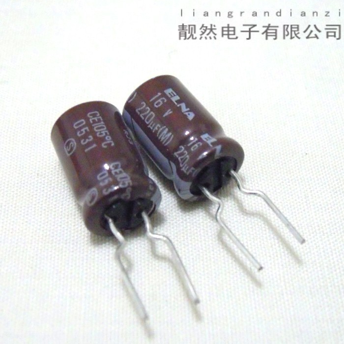 ELNA Original Genuine Products 220uF 16v 8x12 HIFI Fever Electrolytic Capacitor