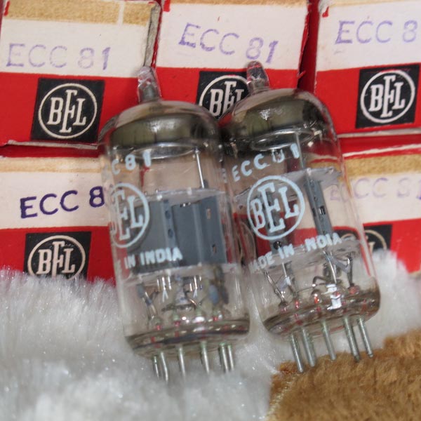 BEL ECC81 12AT7 vacuum tube large shield philips new pairing
