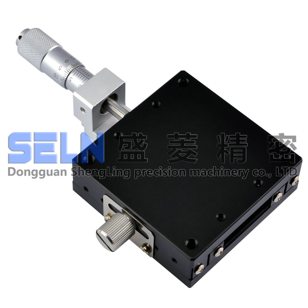 现货 X轴LGX60-C精密钢条滚珠导轨型 旋转千分尺微调手动位移平台