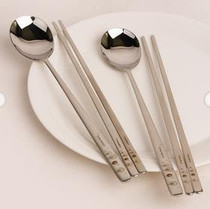 Korean imported brand stainless steel spoon chopsticks set 10-piece set