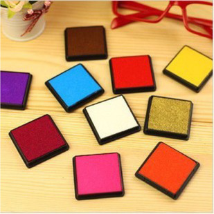 Cute Colorful Print Bench Finger Painting Imprint Clay 40mm * 40mm Instep water color Inprint Seal Mate environmentally friendly