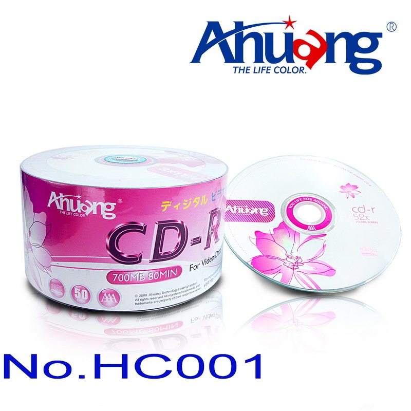 Yahuang CD-R50 pieces of safflower replacement (Ahuang) simple luxury version raw material blank burning disc