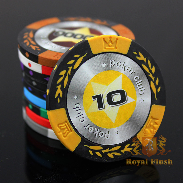 Manufacturer direct marketing wheat ears crown chips 14 gr clay Texas poker chips Poker Chips