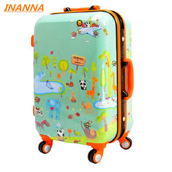 Zoo Korea cute trolley case universal wheel suitcase men and women's suitcase boarding case 20 inches 24 inches aluminium frame