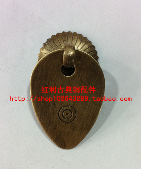 (Dividend Classical Bronze Accessories) antique pure copper furniture accessories Drawers Cabinet Door Handle Melon Seeds handle