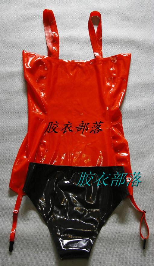 LATEX --- Latex Tight Fit Harness --- Latex Underwear (two pieces)