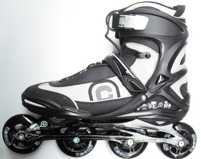 High end adult wheel slip shoe set up in exit with special code 45 yard 46 straight dry ice skates