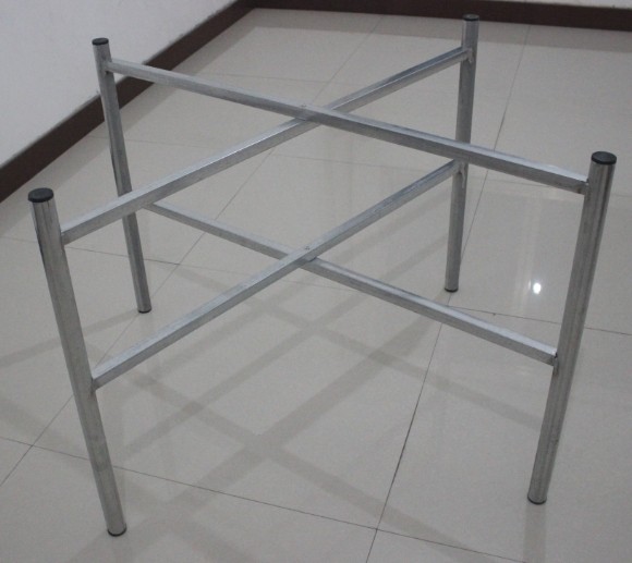 Hot dip galvanized round table table frame Folding standard round table table tripod Table foot Glass table frame Support iron frame