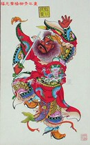 Yangliuqing New Years painting Zhong Kui right ※ has been mounted mirror size 76 × 48cm ※