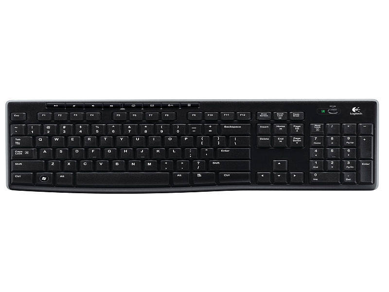  Logitech rotech K270 Multimedia Wireless Keyboard full size with 8 hot keys with key