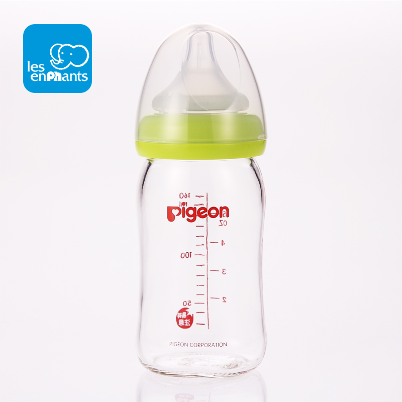 Pigeon/贝亲 自然实感宽口径玻璃奶瓶-160ml