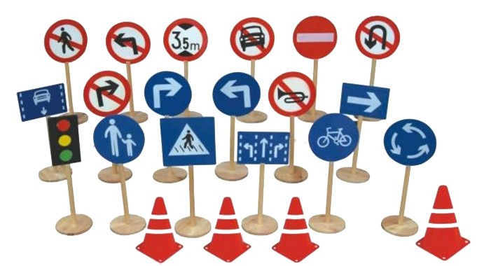 Kindergarten Identification Tool Traffic Sign Game Safety Sign Recognizes 19 Road Signs