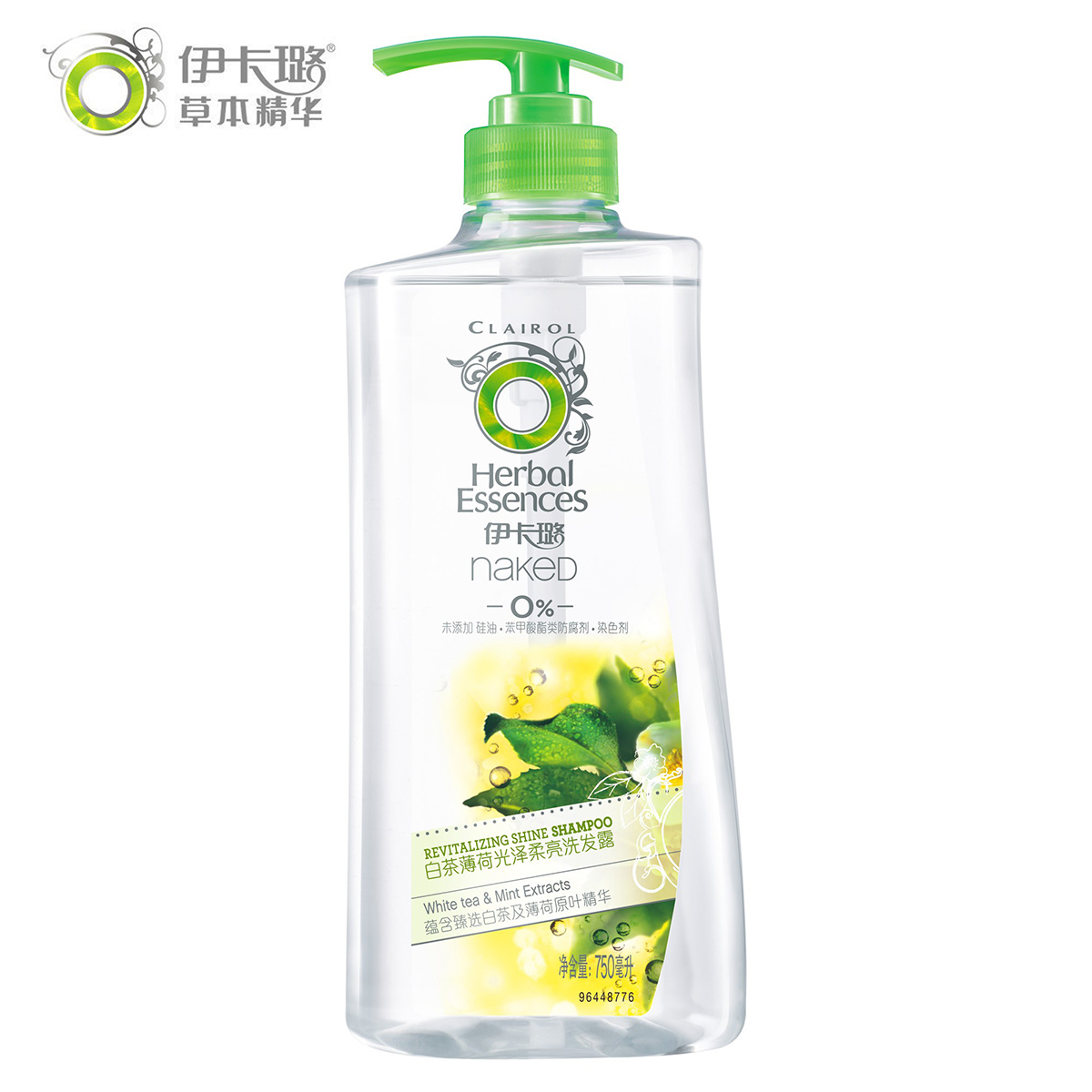 伊卡璐 白茶薄荷光泽柔亮 无硅油洗发露/洗发水 正品