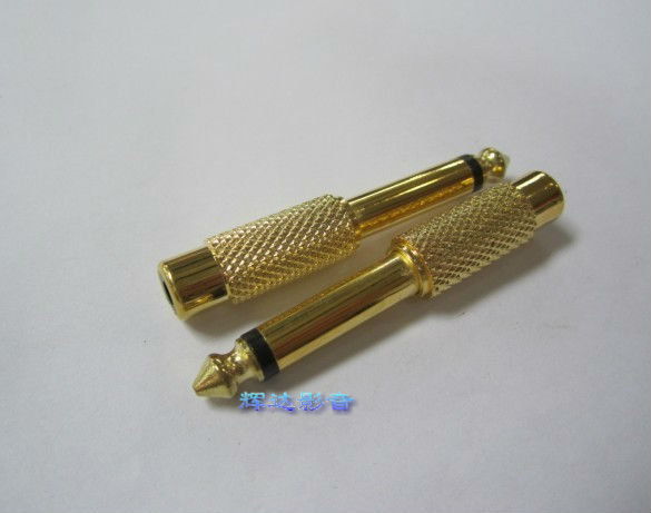 6 35mm turn RCA lotus audio cable male to female 6 5 turn RCA power amplifier mixer audio adapter