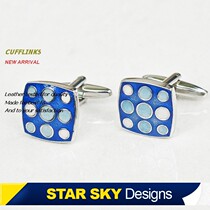 ●Xingcao●Fashion blue control mens cufflinks Cuff stud French shirt buckle gift box XK1715