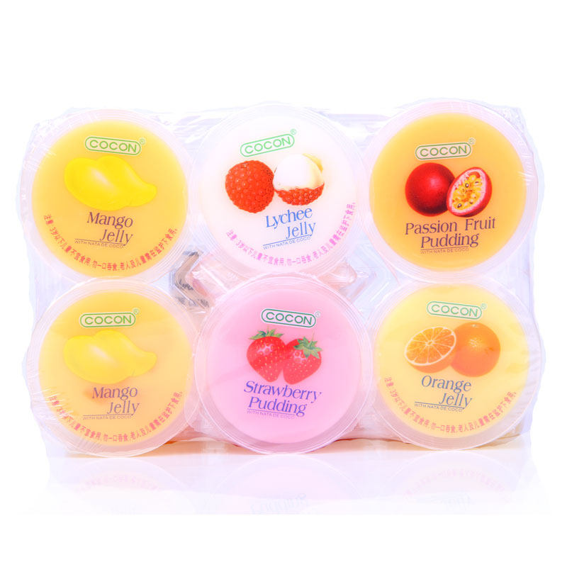 【天猫超市】马来西亚进口果冻 可康牌布丁多口味80*6杯 含椰果