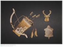 Hezhe fish skin painting (Hezhe) with frame