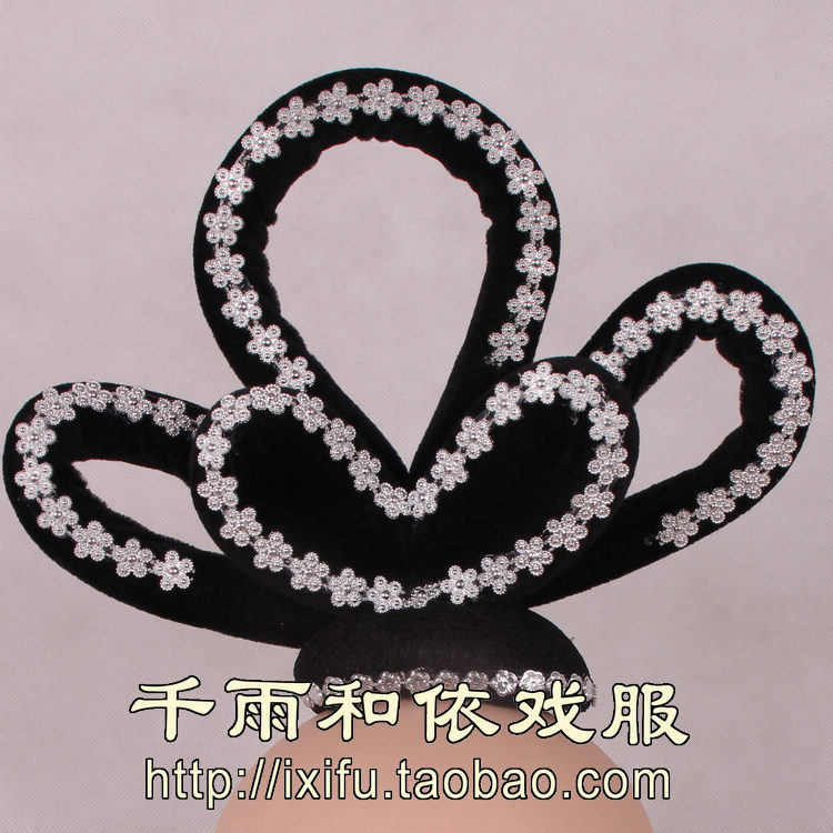 Opera Costume Headgear Headgear Ancient Dress Li Yugang Drama Ancient Costume Flowers Denier Fairy Hair Stirrup