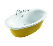 MICAWA Meiga MJ-1800ZQ acrylic five gold pieces full dress bathtub (yellow) fake one-lose ten