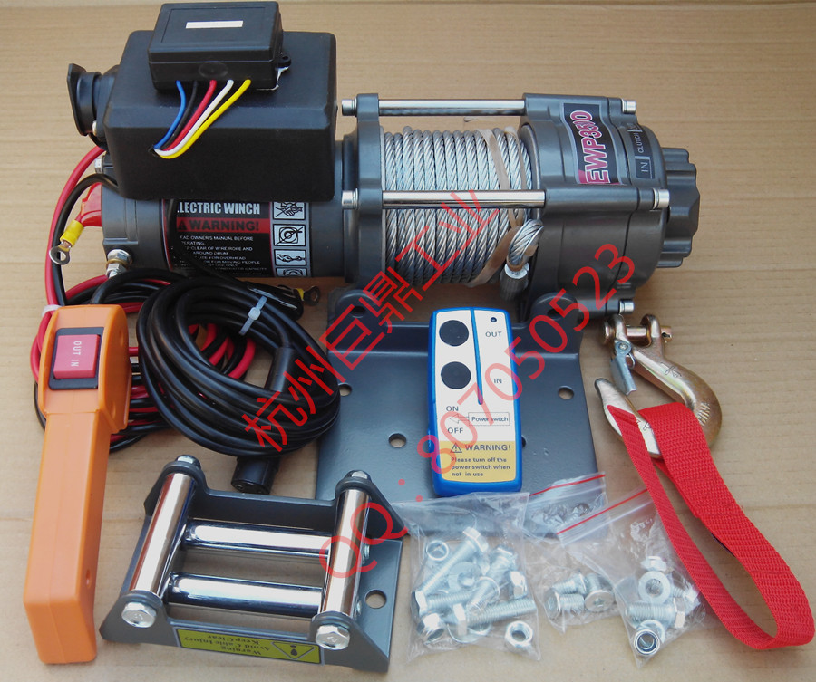 Promotion giant ding electric winch off-road car winch tractor 12 24v DC windlass crane