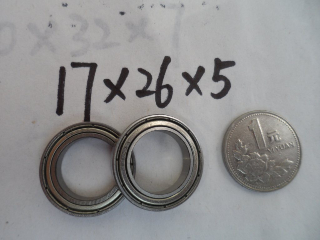 Miniature bearing 6803ZZ thin wall bearing 61803ZZ specification 17X26X5