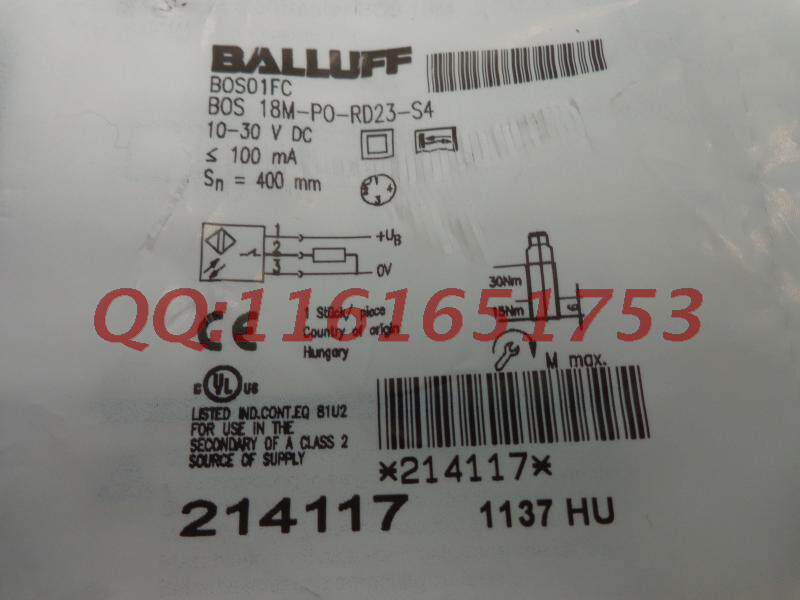 Balluff (BALLUFF) photoelectric switch BOS 18M-PO-RD23-S4
