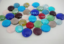 Factory direct sales of colored stones glass flat beads glass stones crystal beads fish tanks aquariums decorative landscaping 70