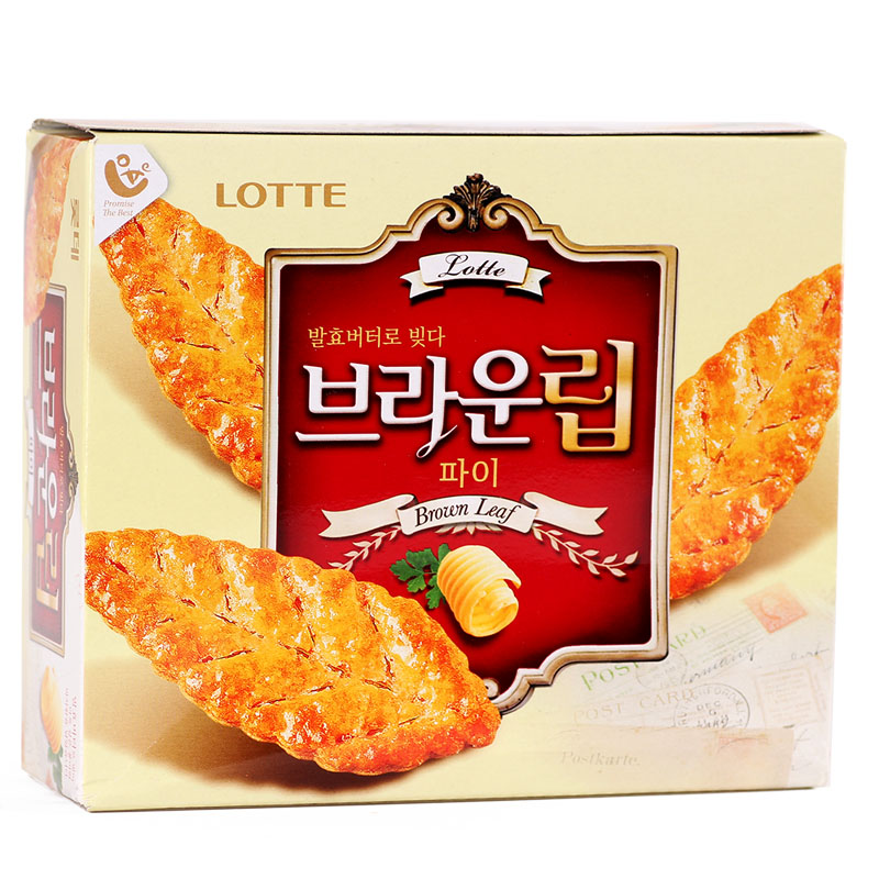 【天猫超市】韩国进口零食LOTTE乐天树叶香脆蜂蜜饼干90g/盒