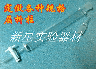 玻璃层析柱子 带砂芯 四氟开关 标口加压具塞20*300mm