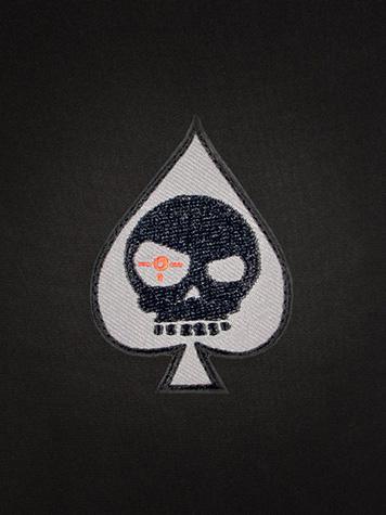 OYO outdoor TAGEAR subsection Mean T-Skull Spade Patch Black Peach Skull head stamp embroidered octopus