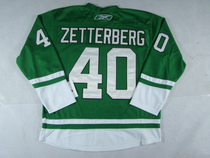 NHL Zetterberg 40# Low special Red Wing team original foreign trade single full embroidered ice hockey suit