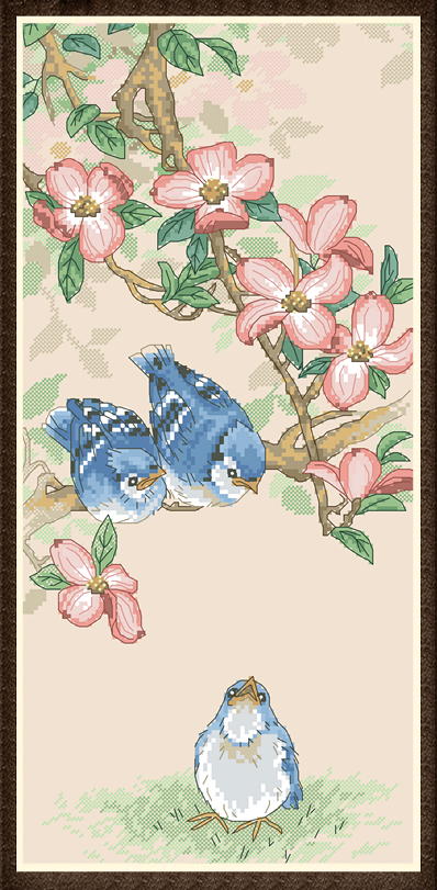 Dim13728 Baby Blysee Jays paper embroidered figure 4 pages 128g Color spray cans paper Print