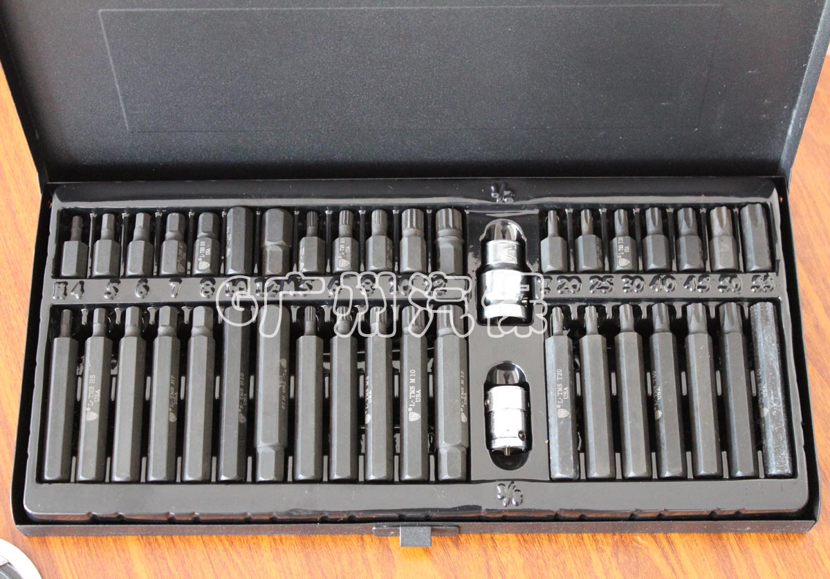 40 pieces of screw sleeve combination hexagonal batch head plum blossom Tsui star batch Tsui car maintenance tools iron box