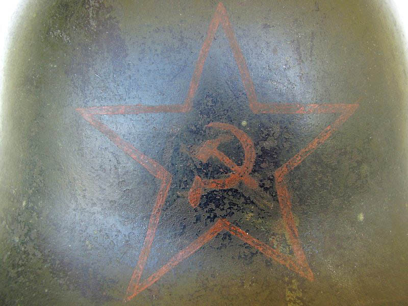 Show] WWII original Soviet Red Army early Ssh36 steel helmet