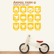 Kindergarten wall stickers childrens early - school stickers kindergarten decoration classroom to know English alphabet words