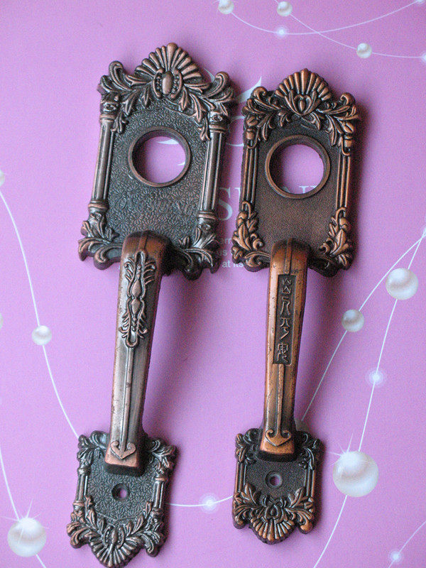 Zinc alloy handle large door handle Tian Garden Wind handle imitation ancient handle door with accessories