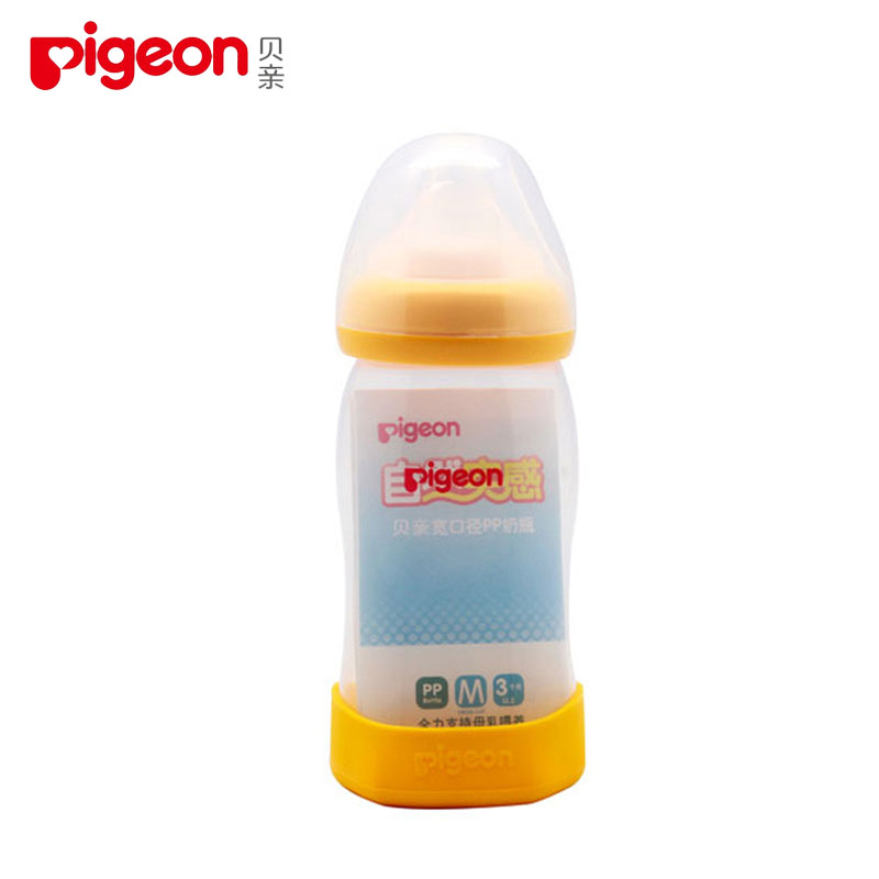 贝亲 自然实感宽口径PP婴儿宝宝奶瓶240ml AA79