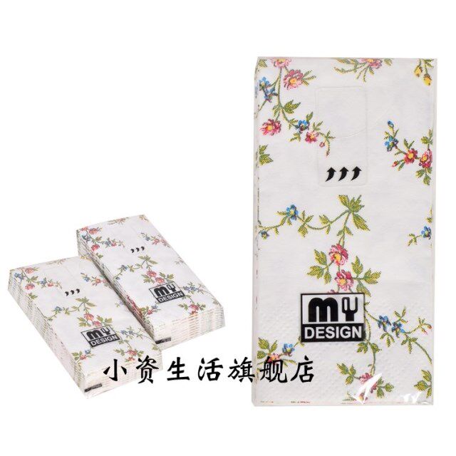 Factory Sales New Color Paper Towels Color Face Towels Paper Printed Napkins Aperitif Paper Handkerpa ten Packs 109