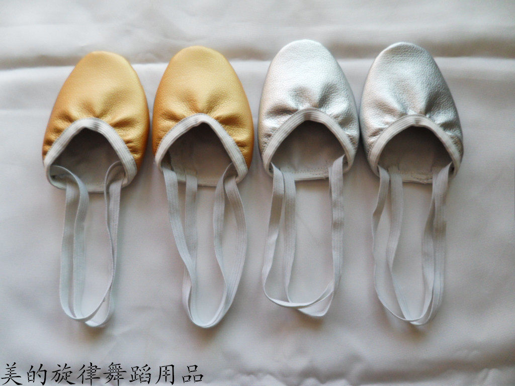 Belly dance shoes PU material non-slip pure leather bottom artistic gymnastics half palm shoes yoga shoes dance soft bottom exercise shoes