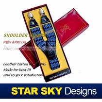 Xingcao ● Business white-collar generation Ycoon Fashion Mr. Mens Strap Gift Boxed Suspender Belt 3 Clip BD1113