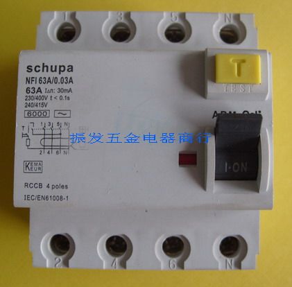 West German schupa spider card 63a0 034p earth leakage open NFI63 30MA