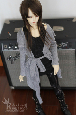 taobao agent [HKDP7] BJD1/3, Uncle, 3 pieces of gray jackets, flickering vests, silver printed leggings